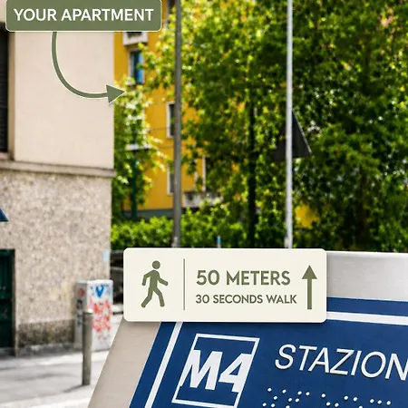 아파트 Viva - Metro 2 Passi - Duomo & Linate Direct - Ac - Balcony
